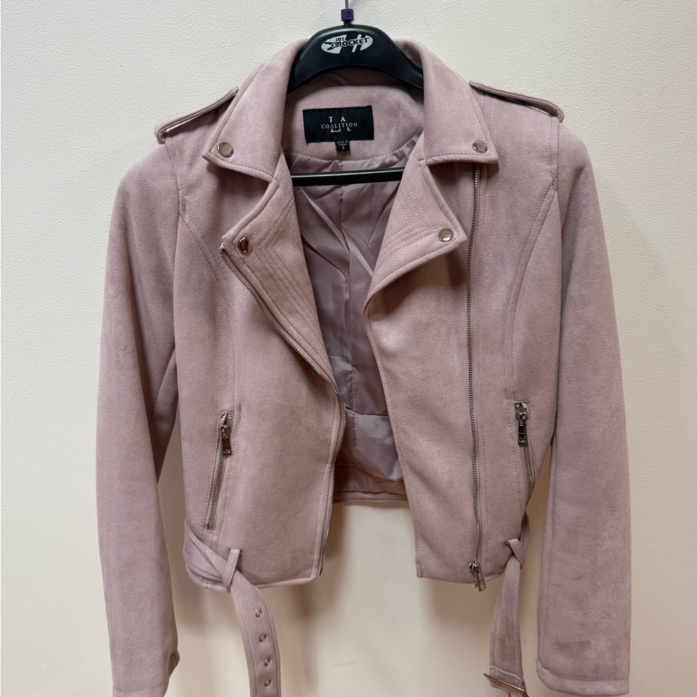 Coalition LA Vegan Suede Moto Jacket